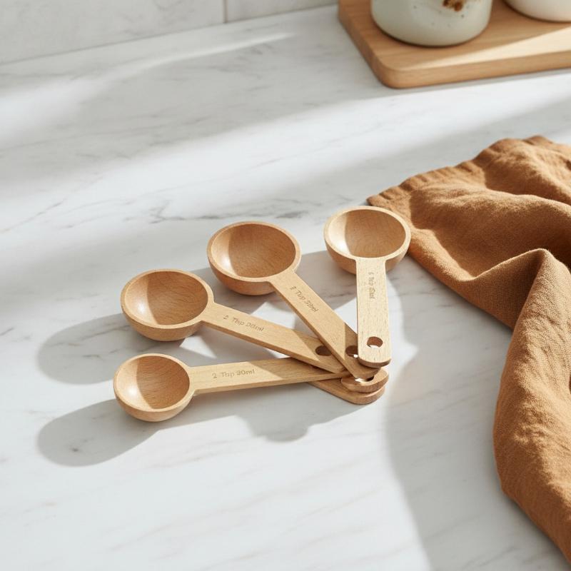 Kitchen Gadgets Gifts - Деревянная мерная ложка 7.5-45 мл, портативная,