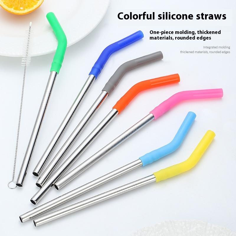 Kitchen Gadgets Design - 1 комплект длинной соломинки из нержавеющей