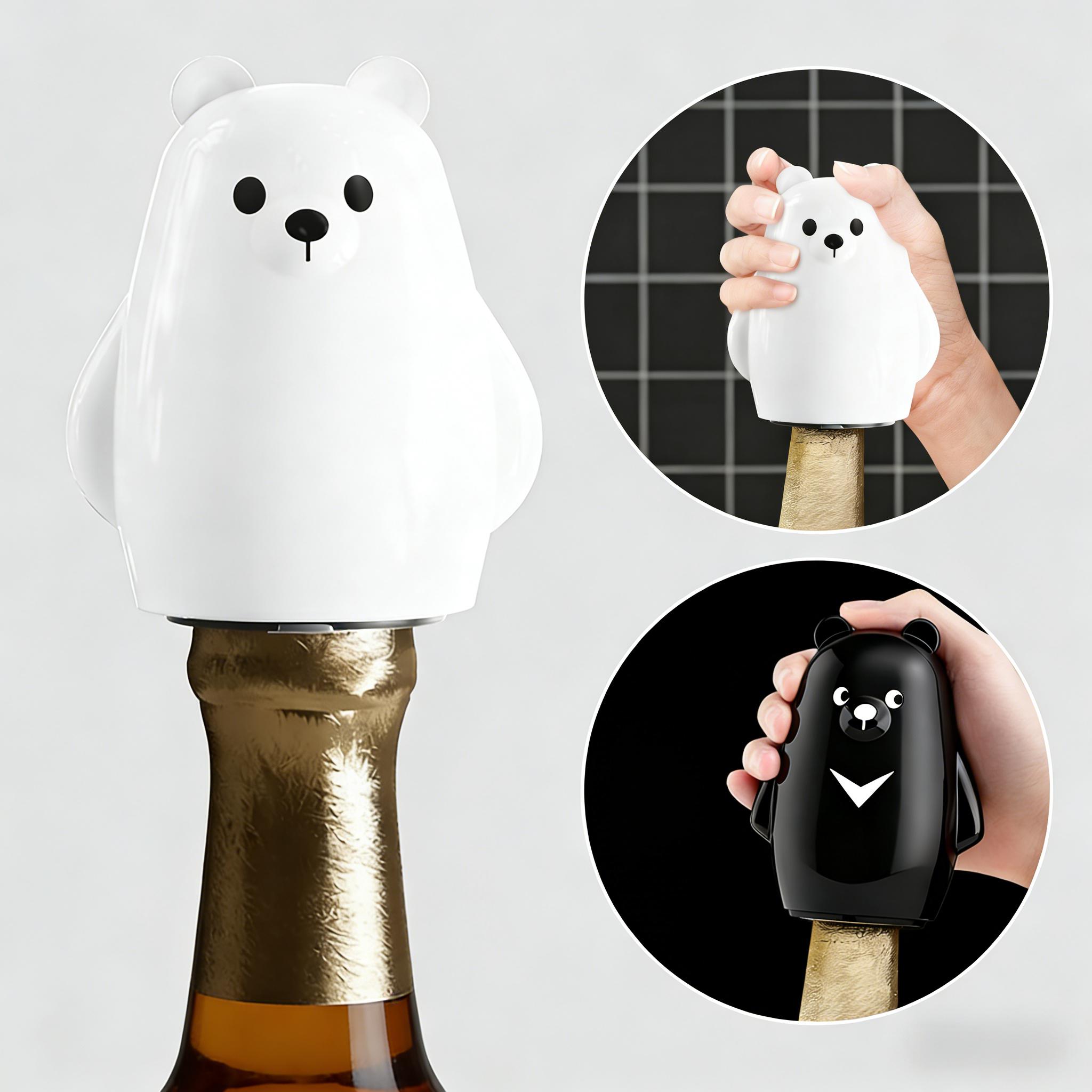 Kitchen Gadgets Gift Ideas - Милый черно-белый медведь, открывалка для бутылок