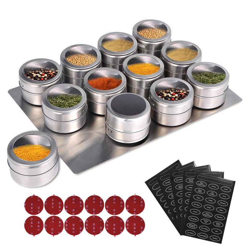 Магнитные Банки для специй LME – обзор и цена Korean Kitchen Gadgets